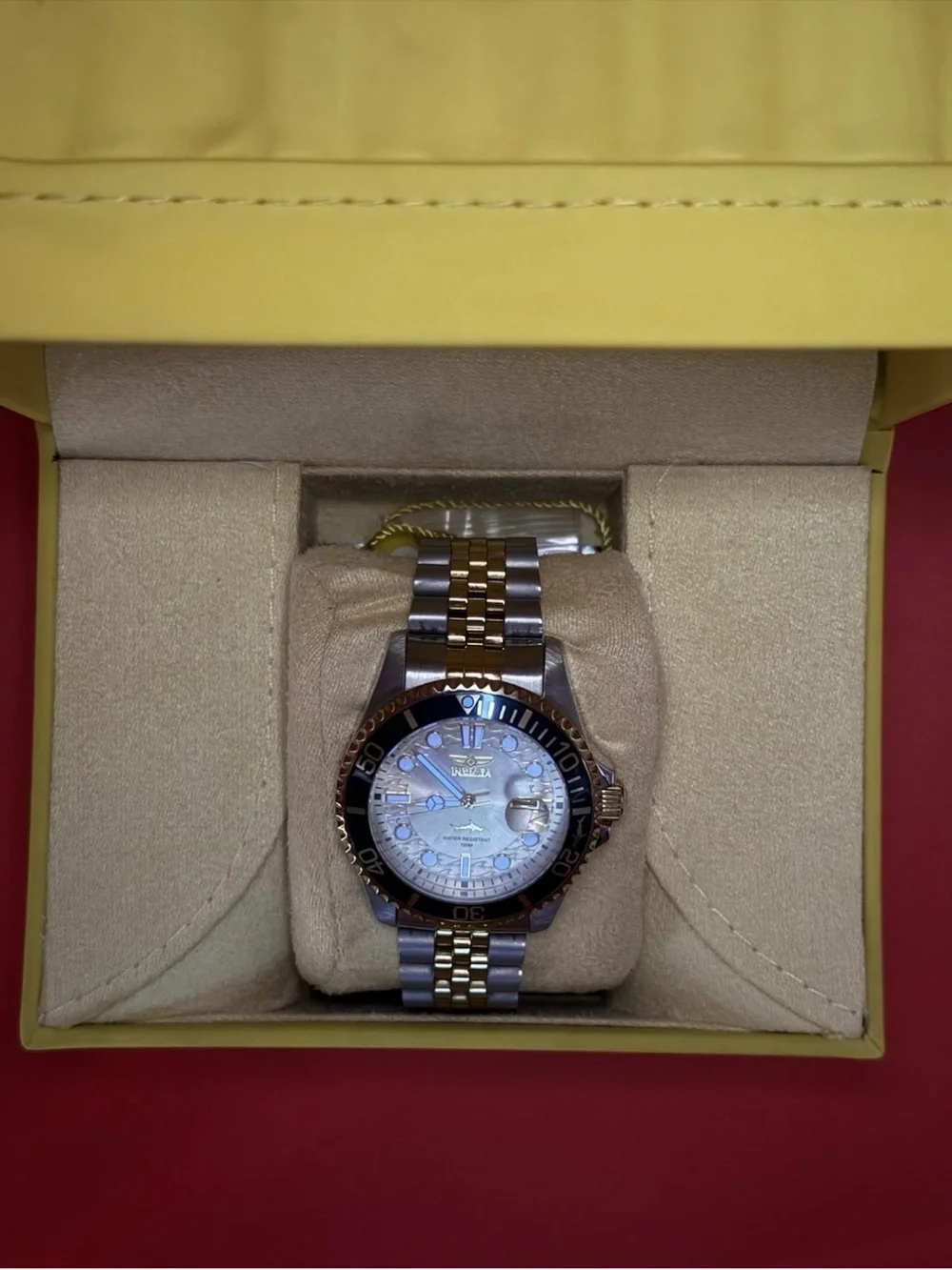 Invicta Pro Diver Men’s Watch 43mm Champagne Dial Two-Tone Quartz 30617